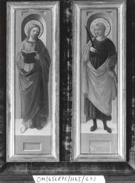 Sotheby's — Diamante fra' - sec. XV - San Giovanni Evangelista (?); Santa martire — insieme